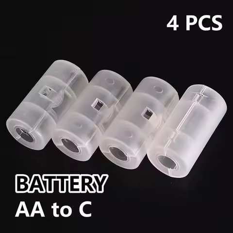 Brand New 4PCS AA to C Battery Adaptor Holder Case Converter Switcher LR06 AA to C LR14 Size Battery
