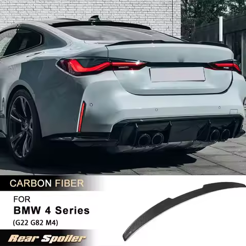 Car Rear Trunk Spoiler Wings for BMW 4 Series G22 G82 M4 Coupe 2-Door 2021-2023 Rear Spoiler Boot Li
