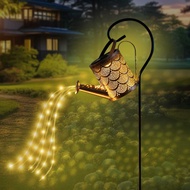 Solar Hollow Pattern Shower Kettle Light Solar Flowing Water Shower Star Kettle Light