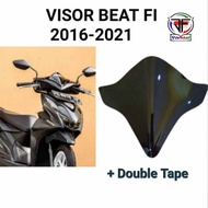 Visor Beat FI  2016-2021 Glossy Black / Windshield Visor Motor Honda All New Beat FI 2016 - 2021 Kaca Variasi Beat