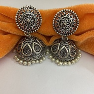Oxidised Indian Jhumka Earring - Silver (Ready Stock in Malaysia. Next day delivery)