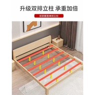 ft Simple Solid Wood Bed Frame Extra Long Double Bed Extra Wide Triple Bed Large Bed with Slats for 