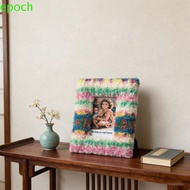 EPOCH Plush Photo Frame, Leopard Print Puppy Paw 6/7/8 Inch Picture Frame, Cute Heart Soft Creative 
