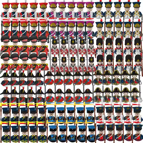 Kids Toys Napoleonic Army General Soldier Building Blocks Imperial Navy Mini Action Figures Toys For