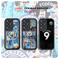 Redmi soccer casing Manchester City Haaland Badge Adaptation Collage hp Redmi 10 10C 12 12C 9 9A 9C 