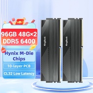 Kingbank Ddr5 96gb 48gbx2 48gb 6400mhz Cl32 Memori Desktop 10 Lapisan Pcb Dimm Ddr5 Ram Hynix M Die 