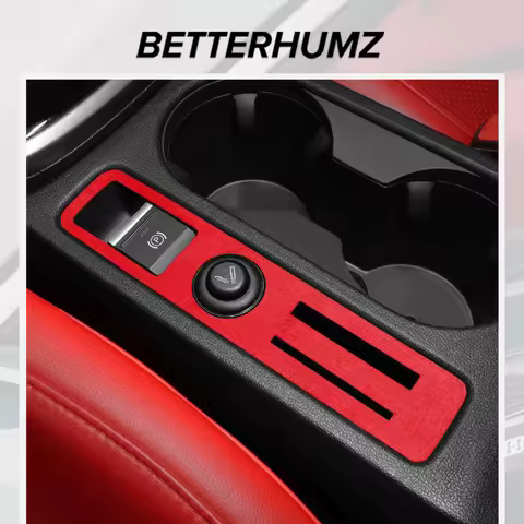 For Audi A3 8Y S3 2021-2025 Made of Alcantara Car Console Electronic Handbrake Panel Trim Sticker Ca