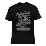 Fashion Mens Casual Railroad Vine Travel By Train 1970 Summer Cool T-Shirt