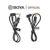 BOYA Camera/Smartphone Adapter Cable for BY-MM1+ Shotgun Microphone 3.5mm TRRS to TRS/3.5mm TRRS to TRRS for DSLR Camera Camcorder Audio Recorder Device with Audio Monitoring Jack