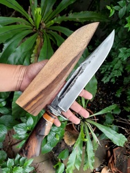 มีดโบวี่ โบวี่ (Bowie knife) มีดพก มีดต่อสู้ มีดอีเหน็บ มีดเดินป่า มีดแคมป์ 9.2” ผิวไฟ เซาะร่องเลือด