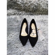 White Suede Pointed Toe Flats