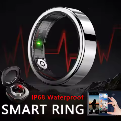 2026 New R12 Smart Ring with Charging Box, Health Manager, 5 ATM Waterproof For Men Women Smartring 