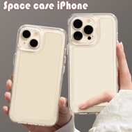 Good case เคสไอโฟน11 Space Case Transparent case for iPhone 11 12 13 14 Pro Max 15 Pro Max iPhone XR 7 8 Plus X XS Max SE 2020 Shockproof Dust Resistant Soft TPU Back Cover