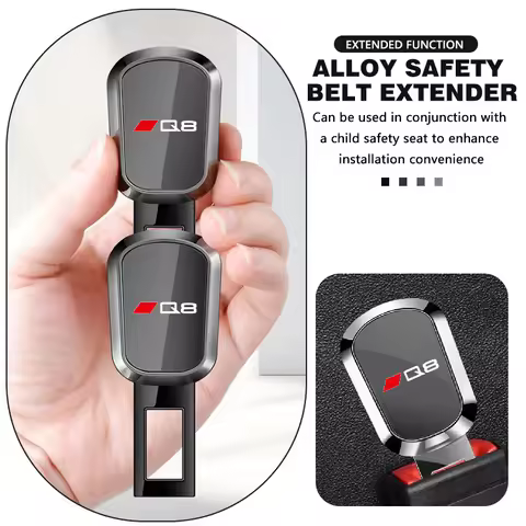 For Audi Car Seat Belt Buckle Extension Clip Auto Safety Strap Extender Sline Q1 Q2 Q3 Q4 A4 A5 A8 Q