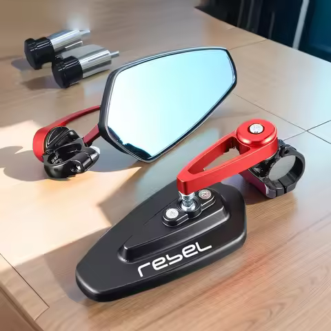 For Honda Rebel 300 Rebel 500 CMX Rebel300 1 Pair Motorcycle Rearview Mirrors Universal Scooter Bar 