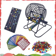 Deluxe Bingo Game Set with 6 Inch Bingo Cage, Bingo Master Board,75 Colored Balls , 50 Bingo Cards, 
