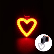▤ Heart Shape Bicycle Taillight LED Waterproof Outdoor Bike Light USB Rechargeable Night Warning Light Safe Riding Tail Lights