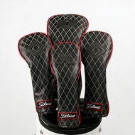 Thickened Reinforced Waterproof PU Leather Golf Wood Club Headcover Set Fit Driver FW3 FW5 Hybrid UT