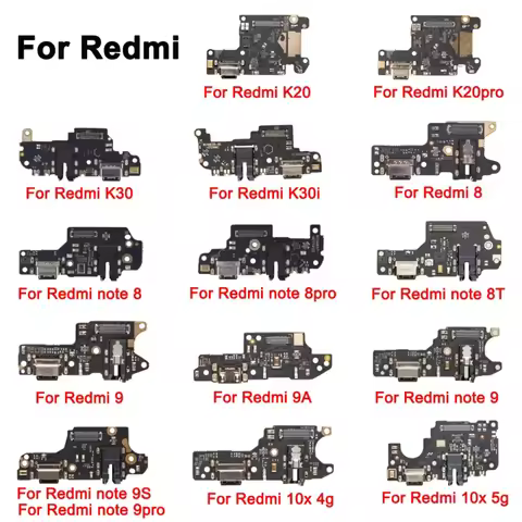Charging Port Flex For Xiaomi Redmi 8 9A 10X 4G 5G K20 pro K30 k30i 8 note 8 9 9S 9 PRO 8T PRO USB C