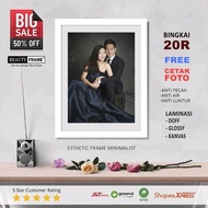 PAKET FOTO 20R | FRAME MINIMALIS ESTETIK GRATIS CETAK FOTO | LAMINASI DOFF GLOSSY KANVAS | BEAUTY FR