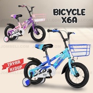 12/14/16inch BICYCLE X6A kids bicycle with basket 4 wheels basikal budak 2-8thn