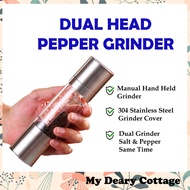Manual Salt Pepper Grinder Dual Way Grinder Pengisar Lada Hitam Tahan Karat Stainless Steel Grinder 