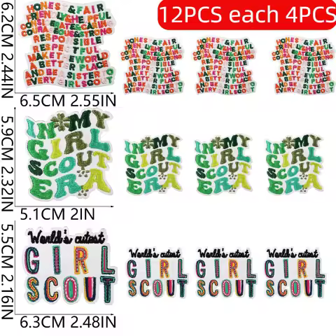 Itoning Cartoon 10/12PCS Wholesale Assorted Measurements Embroidery Patches Iron on Appliques 4.9-6.