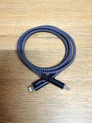 omthing type c to Lightning 充電線 90cm 長 編織線 Apple MFI 官方認證