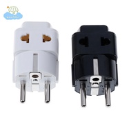 [LI] 1 to 2 Splitter Germany France 5mm plug to universal UK/US/EU/AU 2/ 3 pin soet 【IE】
