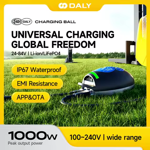 DALY Battery Charger Li-ion NMC 10S 36V LifePO4 LFP 12S 36V 1000W 20A Lithium Battery Charger Golf C