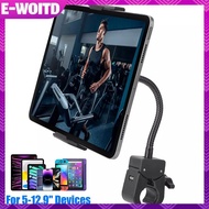 E-WOITD Handlebar Tablet Clamp Mount For 5 To 12.9 Inch Motorcycle Scooter Clip Phones Holder For 12
