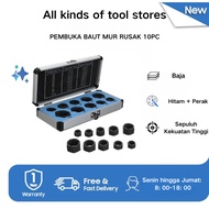 Broken nuts, bolts, nuts, short bolts, nuts, and box remover, 10pc filling extractor