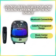 N29 Home Karaoke Colorful Transparent Bluetooth Speaker Wireless Microphone Live TV FM Radio TF Card
