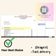 Income Tax Computation 2025 Template Auto Calculate Form B LHDN - financial statement LAPOR CUKAI BO