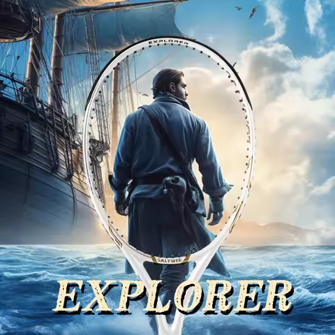 EXPLORER Selected Original 100% Full Carbon Fiber Tennis Racket, Aerospace-Grade Frame 270±5g, Balan