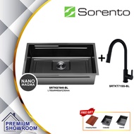 SORENTO SRTKS7846-BL Nanomagma Multifunctional Kitchen Sink Combo Set / S/Steel 304 Sink + Kitchen F