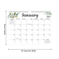 ปฏิทินผนัง 2025 รูปแบบใบไม้วางแผนรายเดือนปฏิทินคอยล์ปฏิทินติดผนัง Agenda Organizer ตารางรายสัปดาห์ D