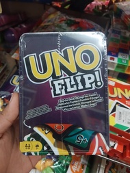 พร้อมส่ง การ์ดเกม อูโน่ UNO FLIP ไพ่อูโน่ กล่องม่วง การ์ดเกมกระดาน แบบพลิกได้