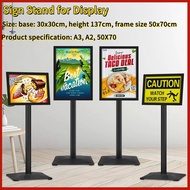 Sign Stand Pedestal Sign Holder Poster Stand Floor Standing Sign Holder with Heavy Duty Display Stan