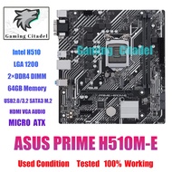 ASUS PRIME H510M-E Motherboard LGA 1200 Intel H510 2*DDR4 Micro ATX VGA USB2.0 Tested
