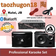 AmpAudio Professional Home Karaoke Set 6.5 Inch Speakers & Selected Bluetooth Power Amplifier Speake