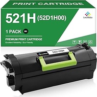 LeciRoba 521H for Lexmark 521H 52D1H00 62D1H00 52D1000 62D1000 Black Toner Cartridge for Lexmark MS7