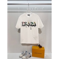 T-shirt Prada/T-shirt Prada bercorak T-shirt uniseks T-shirt komuter T-shirt bergaya T-shirt bergaya