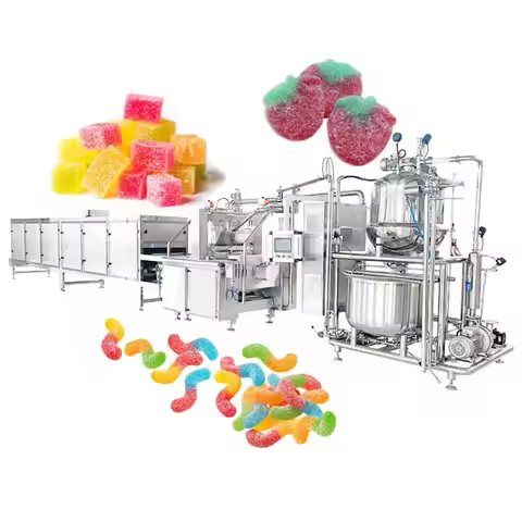 Automatic Starch Mogul Jelly Bean Machine 3D Soft Candy Make Plant Starch Gummy Production Line