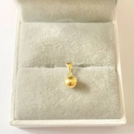 Pawnable 18K Gold Mini Solid Ball Pendant Necklace 18K Gold Necklace