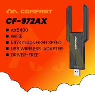 COMFAST CF-972AX USB WiFi7 Adapter 6500M 6G&5G and 2.4G WiFi Encryption Dog RTL8912AU 2 Antenna WiFi
