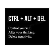Ctrl+alt+del Inspirational Motivational Wall Art & Decor-positive Quotes Poster Prints X-home Office