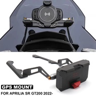 12mm/22mm Motorcycle Accessories GPS Navigation Bracket Wireless Charging Support For Aprilia sr gt2
