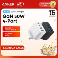 Anker Zolo USB C 50w Charger, 2 USB-C and 2 USB-A Port, for iPhone 17/16/15 Series