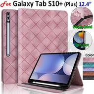 For SAMSUNG Galaxy Tab S10+ 5G SM-X826B TabS10 Plus 12.4" Wi-Fi SM-X820 Diamond PU Leather Wallet St